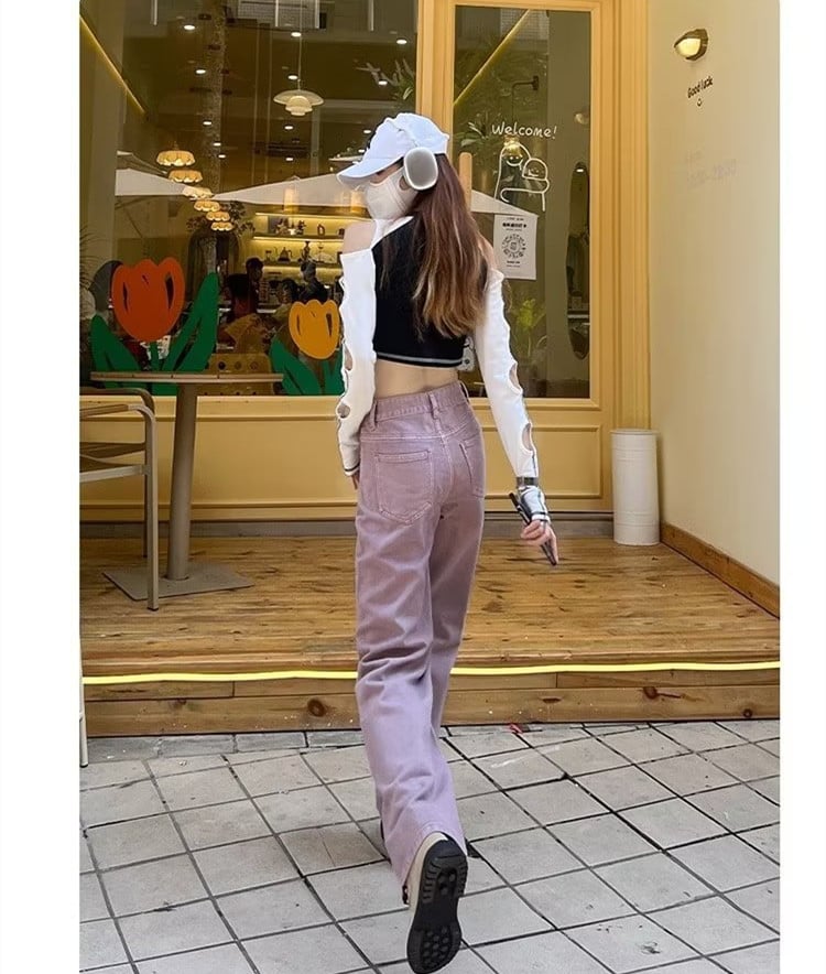 Purple Jeans Side View