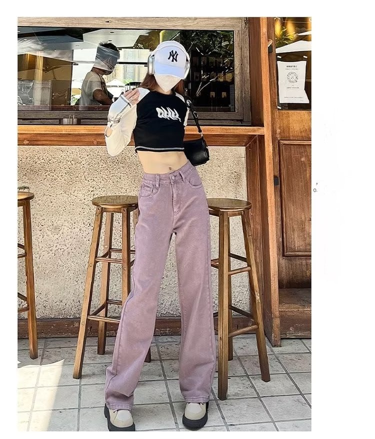 Purple Jeans Back View