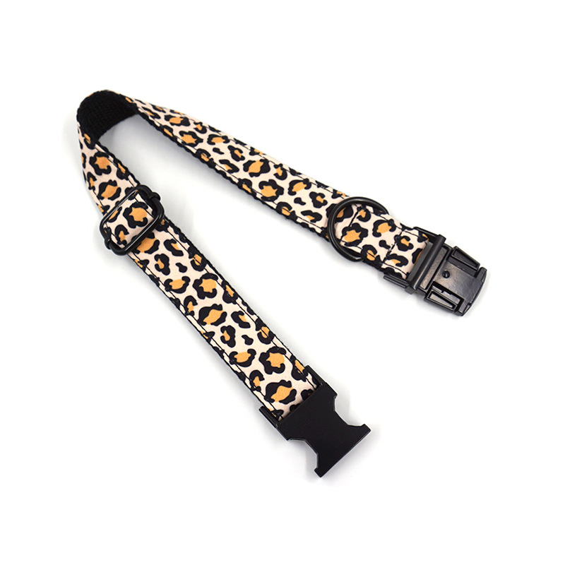 Pet Dog Black Buckle Collar Leash Set Image 2