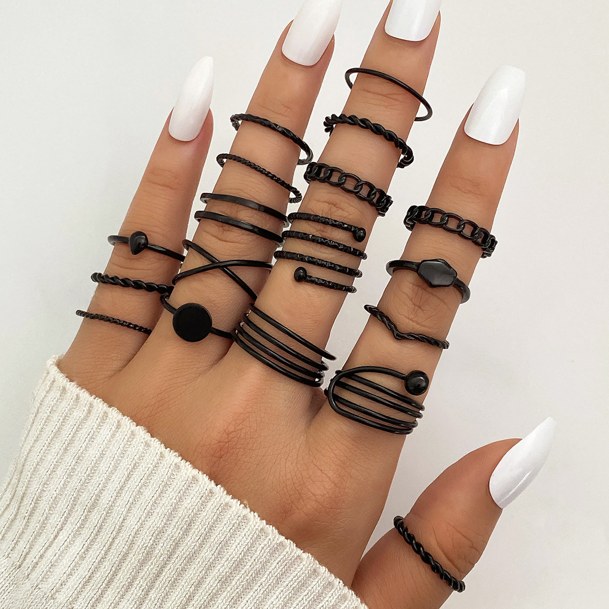 Geometric Spiral Cross Ring 5