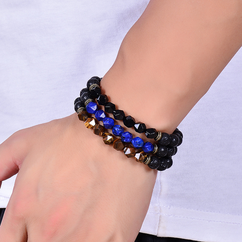 Faceted Lapis Lazuli Bracelet
