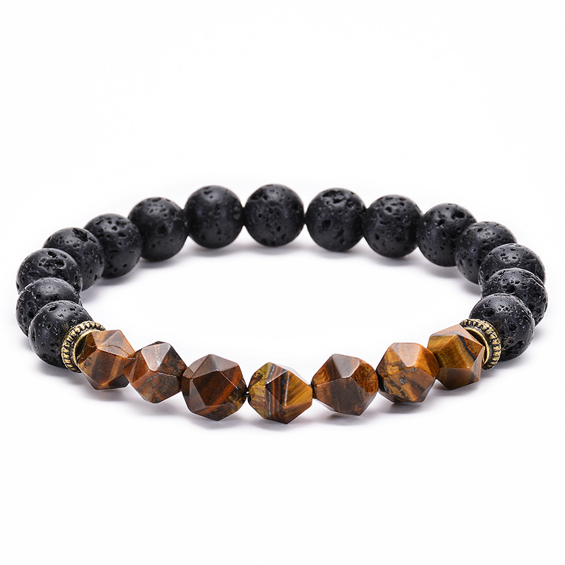 Cut Surface Tiger Eye Bracelet