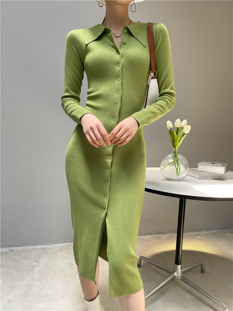Split Knee-length Dress - Style 2