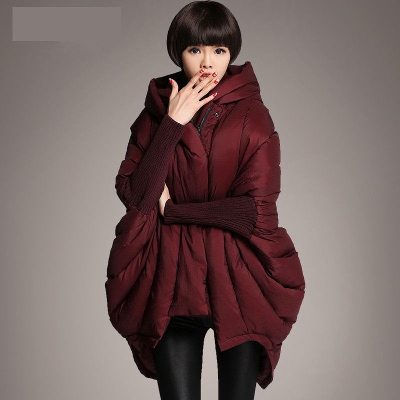 Ladies Cloak Jacket in Wine Red