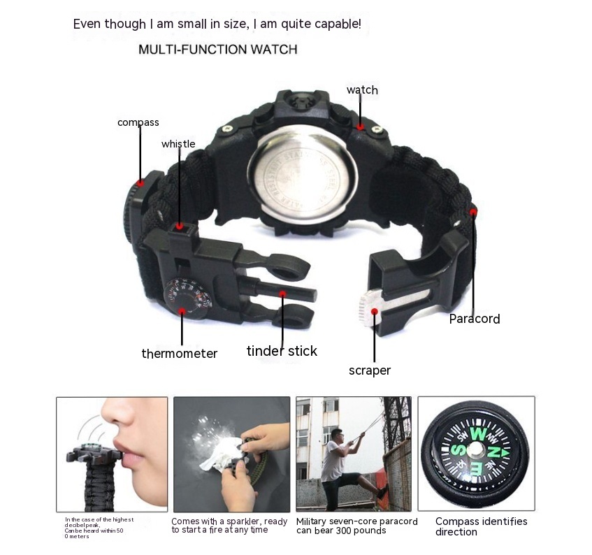 Outdoor Waterproof Multifunctional Climbing Watch