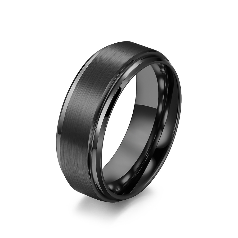 Contemporary Tungsten Steel Ring