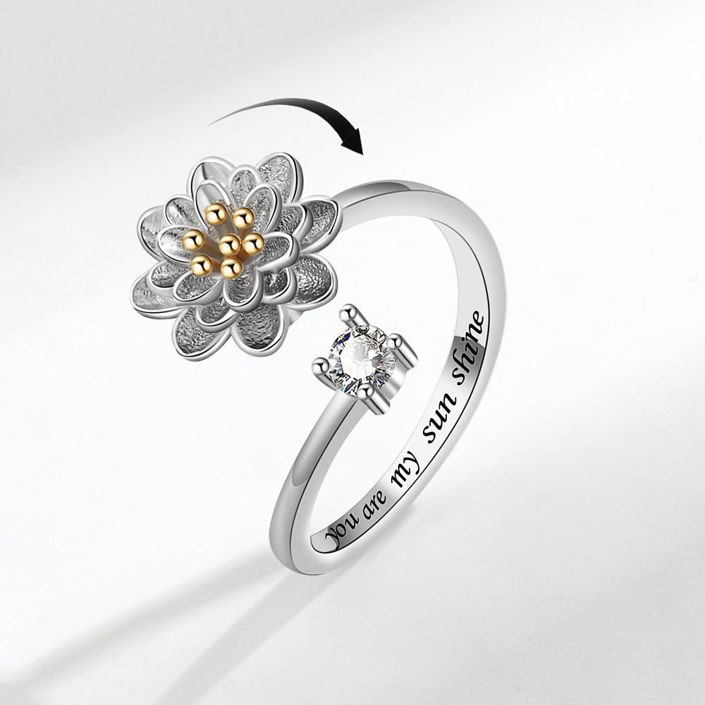 Women's Adjustable Anxiety Relief Open Ring 1