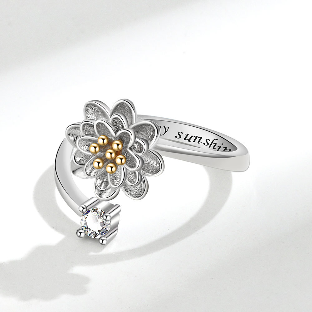 Women's Adjustable Anxiety Relief Open Ring 5