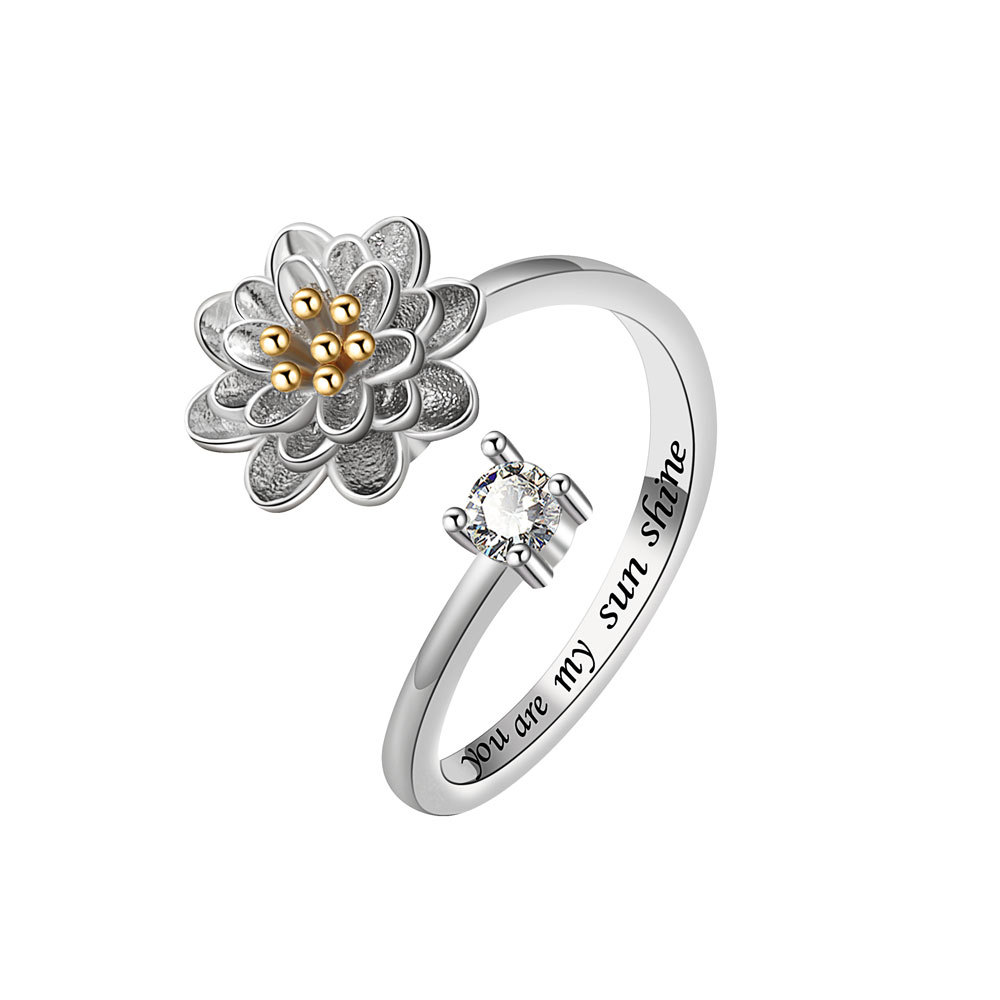 Women's Adjustable Anxiety Relief Open Ring 6