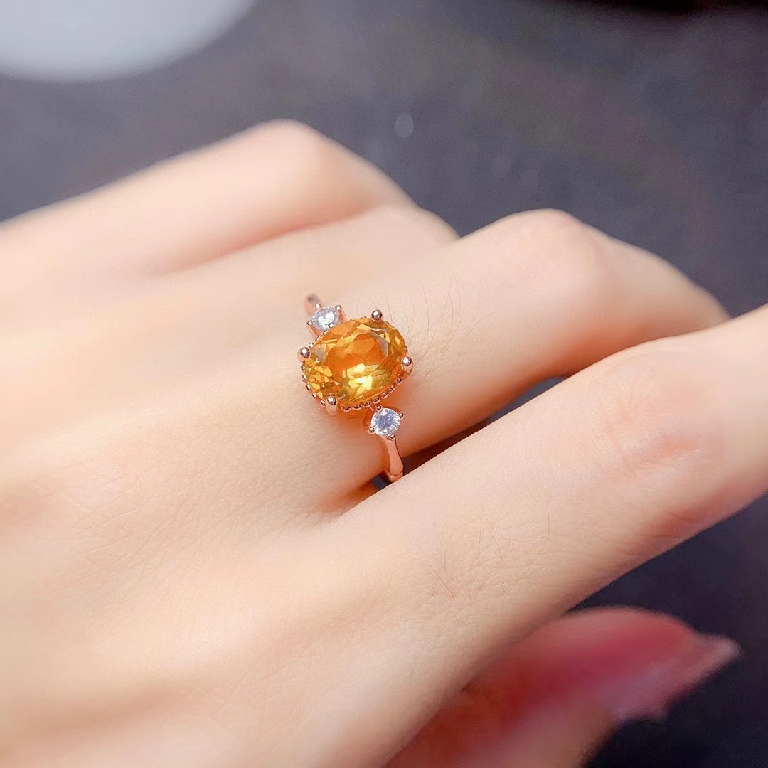 Citrine Ring Front View