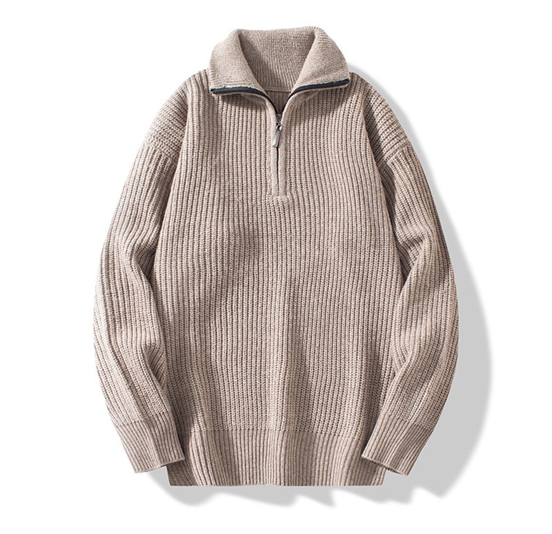 Fashion Half Cardigan Loose Sweater - Image 6