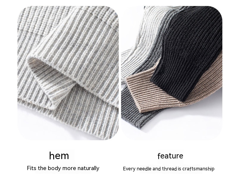 Fashion Half Cardigan Loose Sweater - Image 8