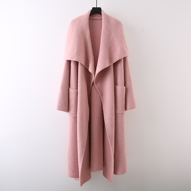Fashionable Knitted Cardigan in Khaki