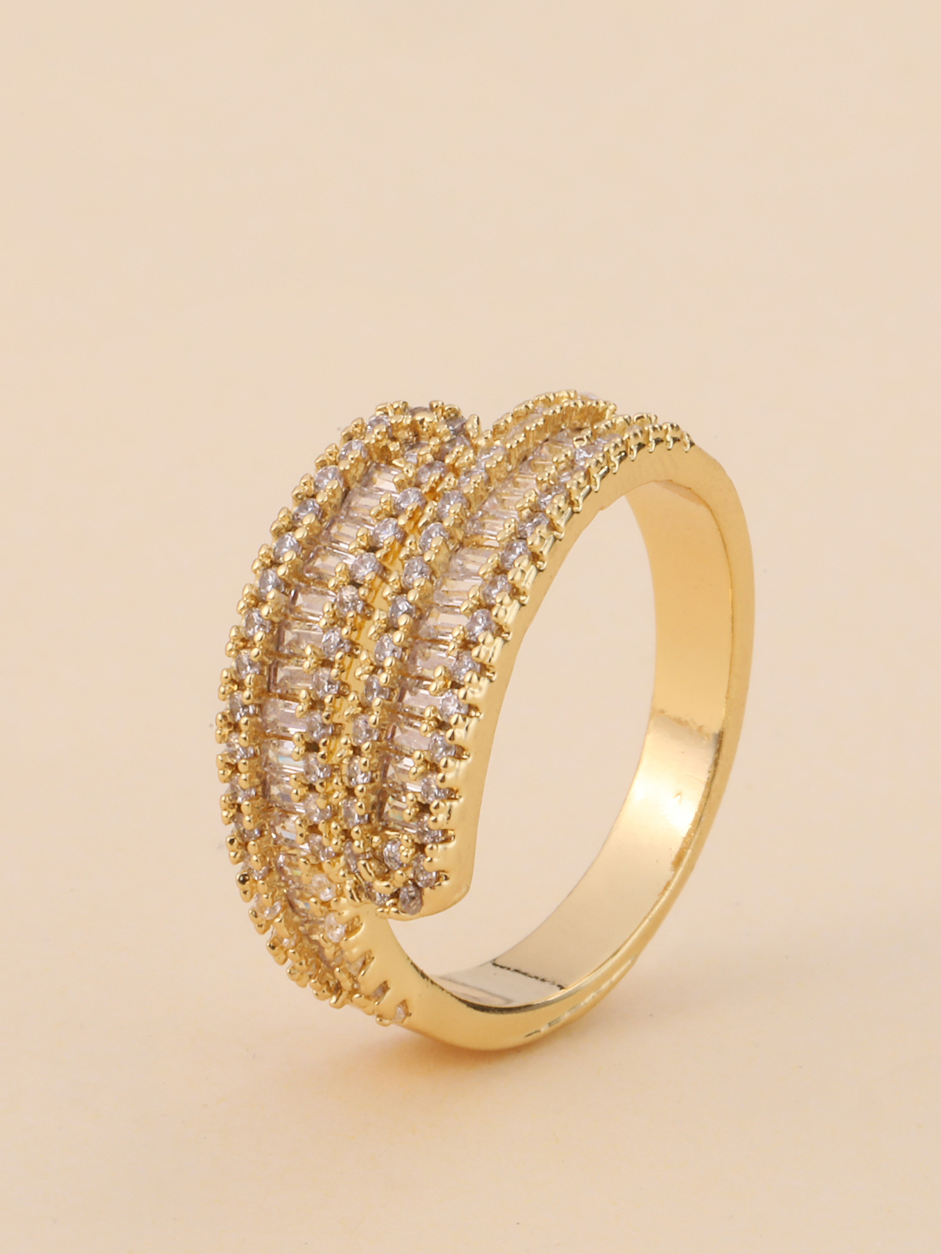 Copper Inlaid Zircon Ring Image 3