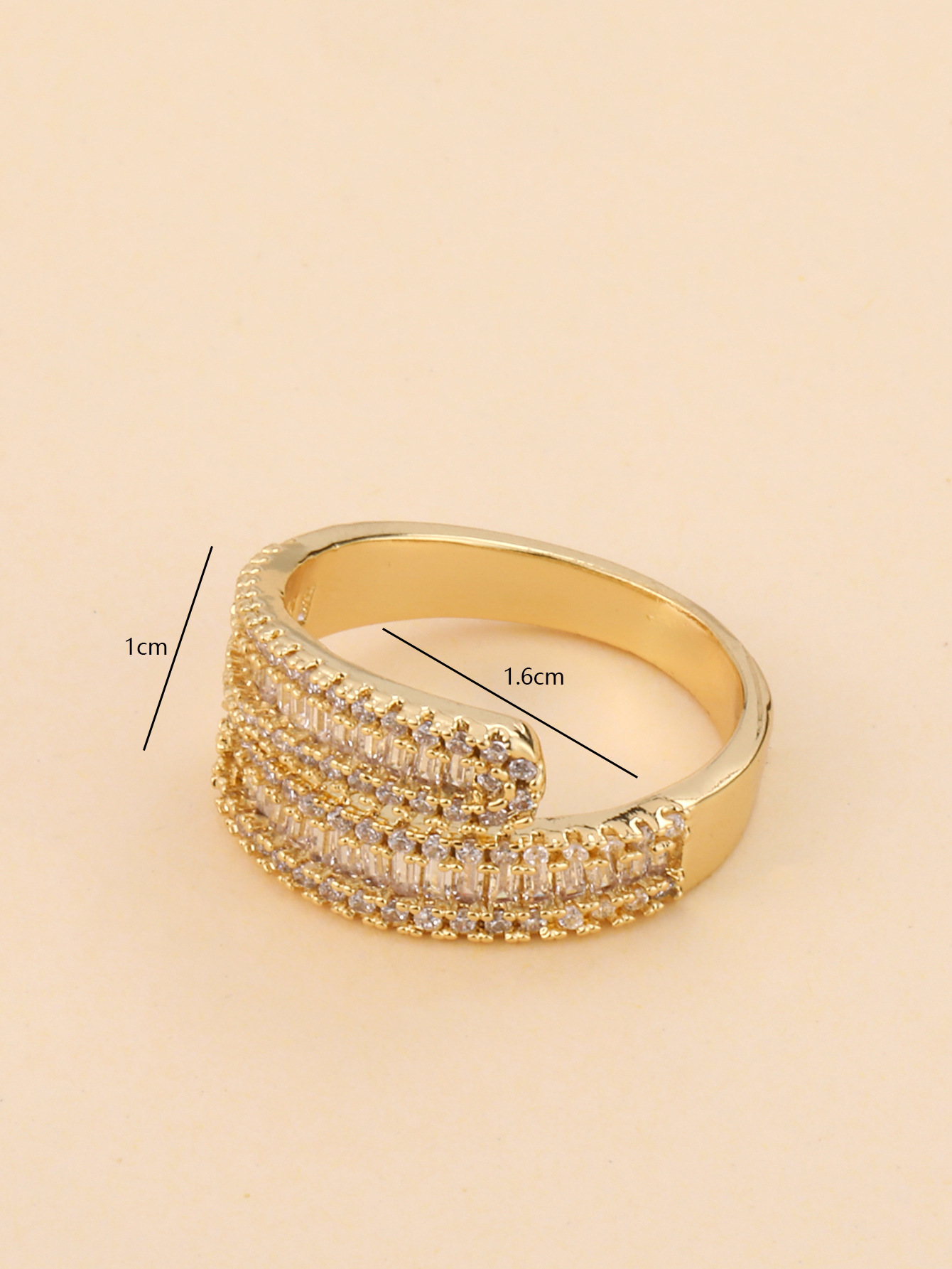 Copper Inlaid Zircon Ring Image 4