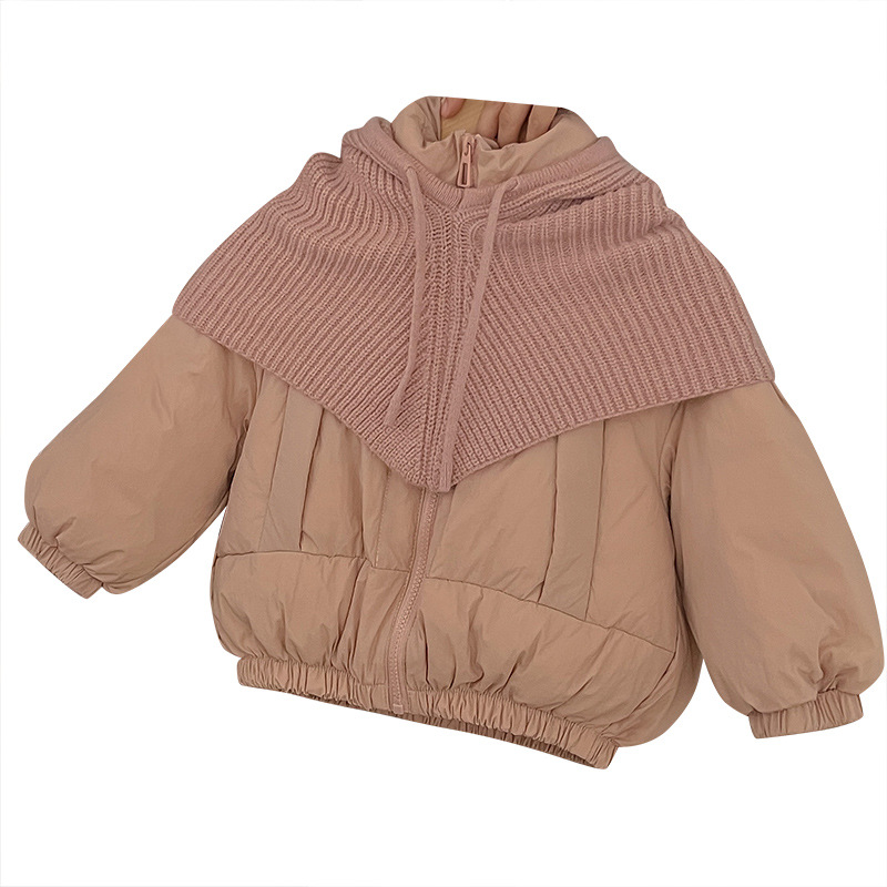 Children's Knitted Hat Down Jacket Image 7