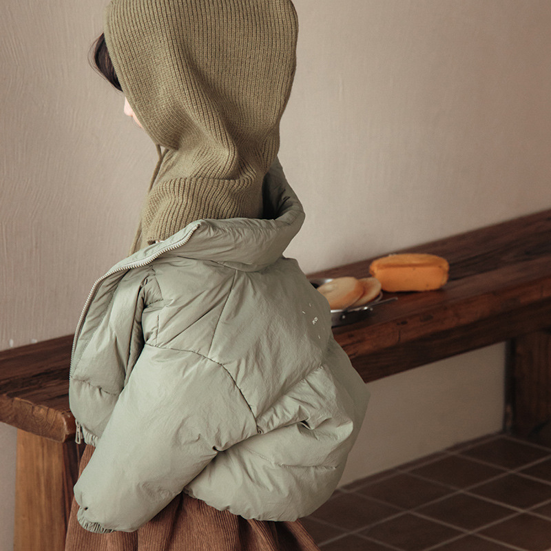 Children's Knitted Hat Down Jacket Image 10