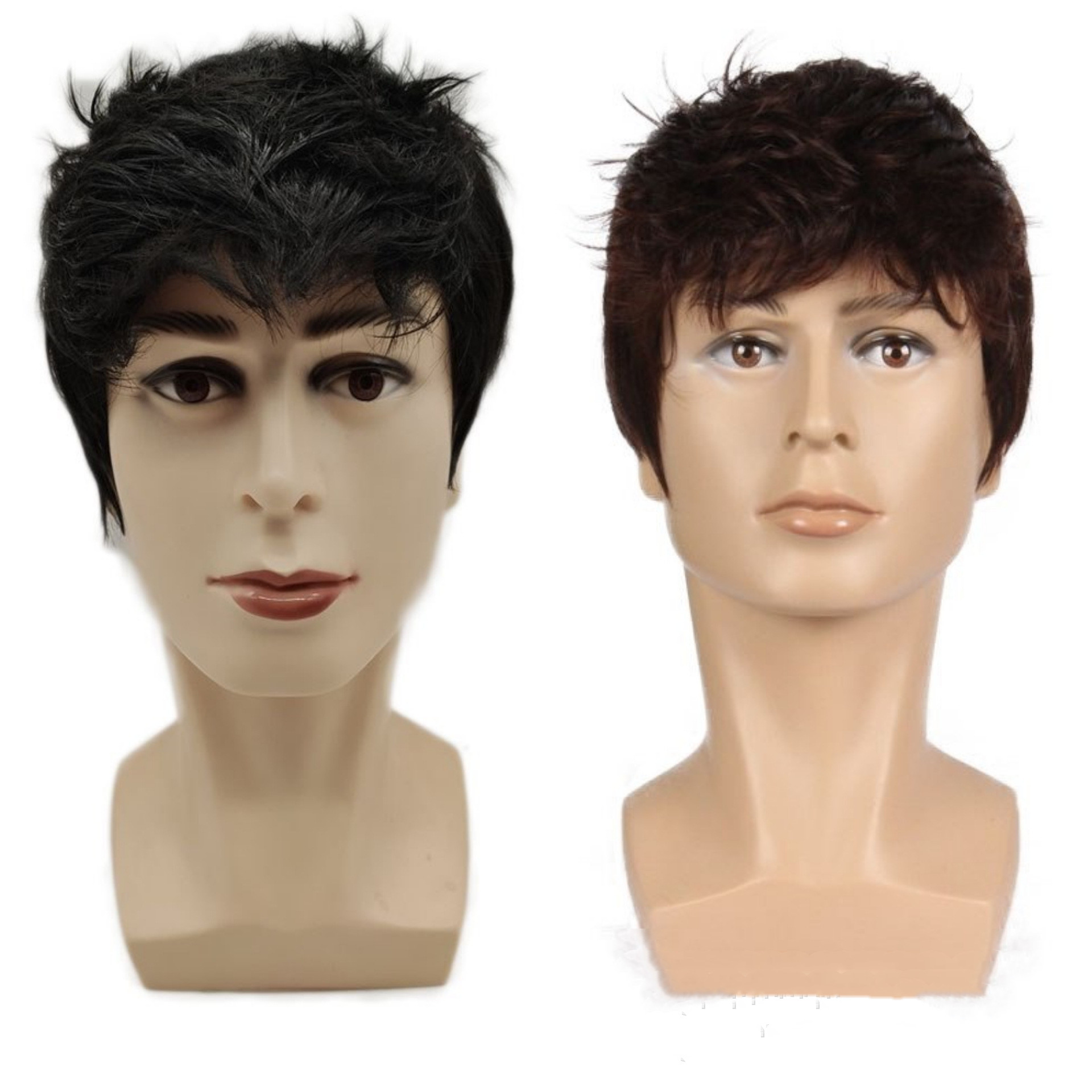 Men's Short Hair Wig - Black
