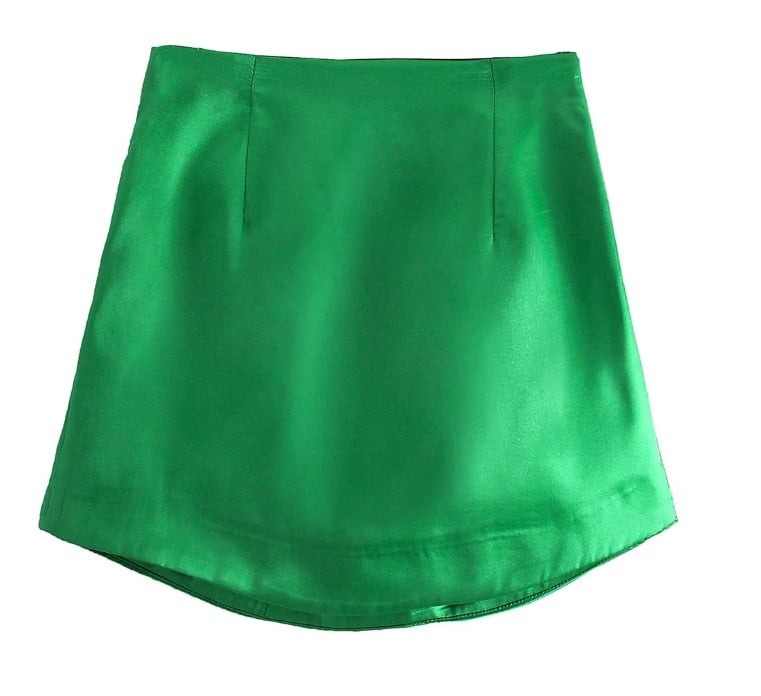Satin Office Skirt