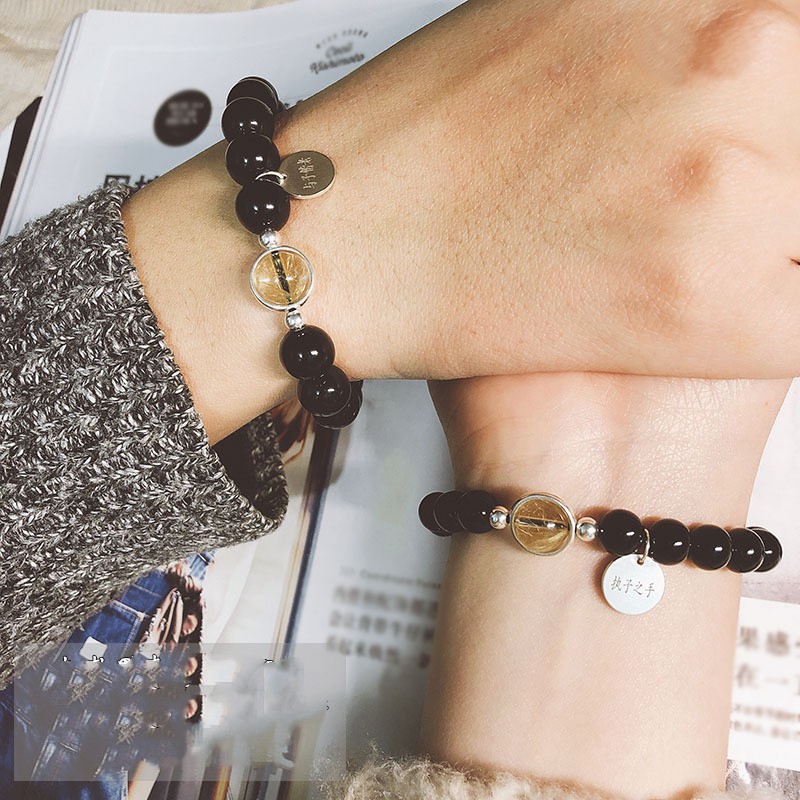 Bracciale con cristalli naturali per uomo o donna