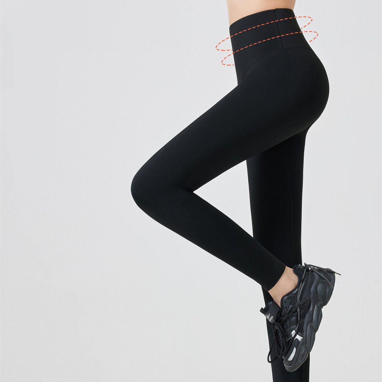 Silk Cashmere Fleece-lined Suspension Yoga Pants Image 5