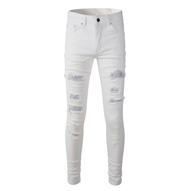 Women's High Street Ripped Stretch Slim Jeans 9