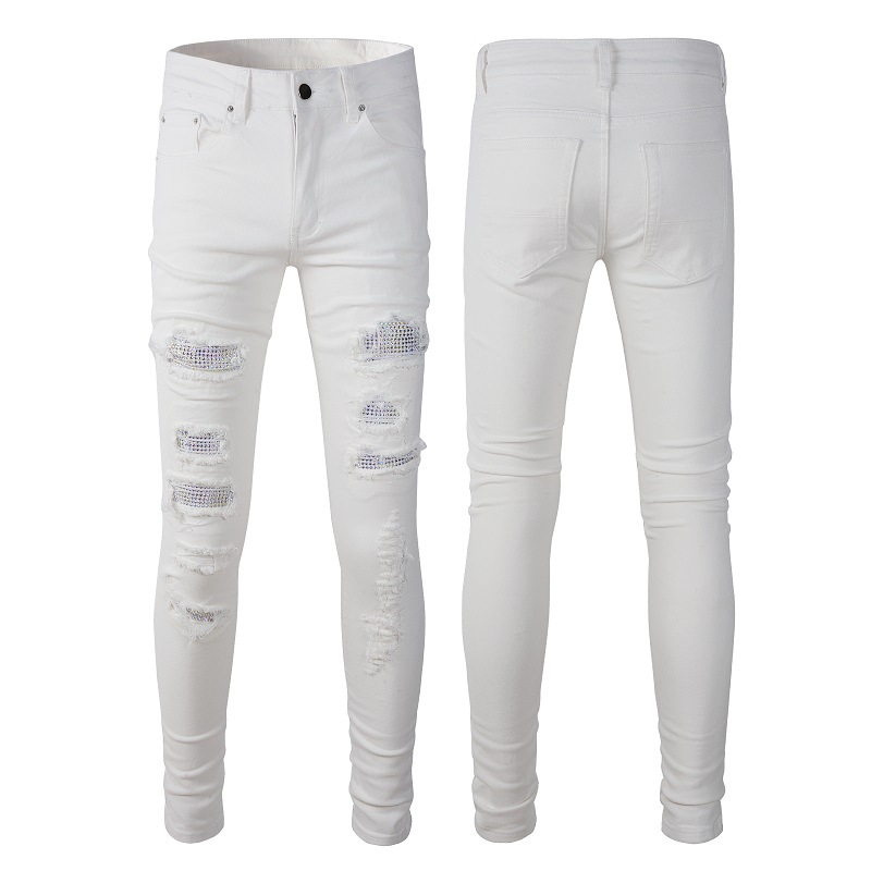 Women's High Street Ripped Stretch Slim Jeans 10