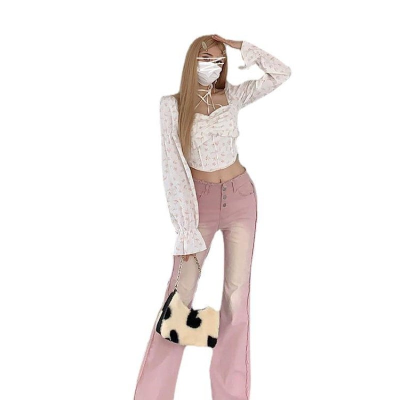 Flared Jeans Back View