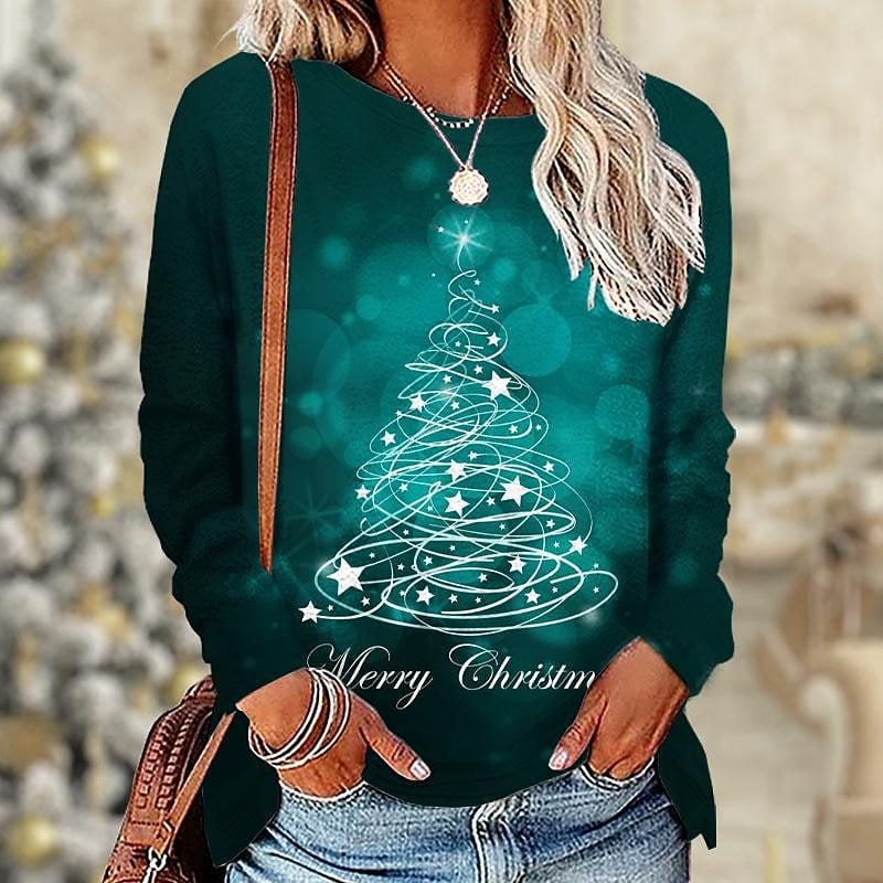 Christmas Number Long Sleeve Shirt in Blue