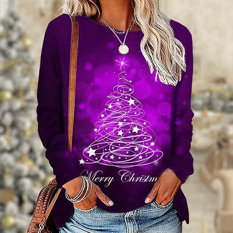 Different Sizes of Christmas Number Long Sleeve Shirt
