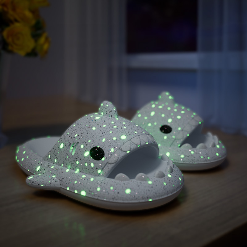 Starry Sky Luminous Shark Slippers