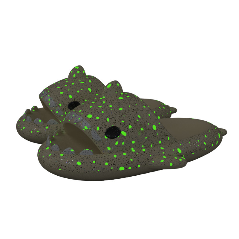 Starry Sky Luminous Shark Slippers