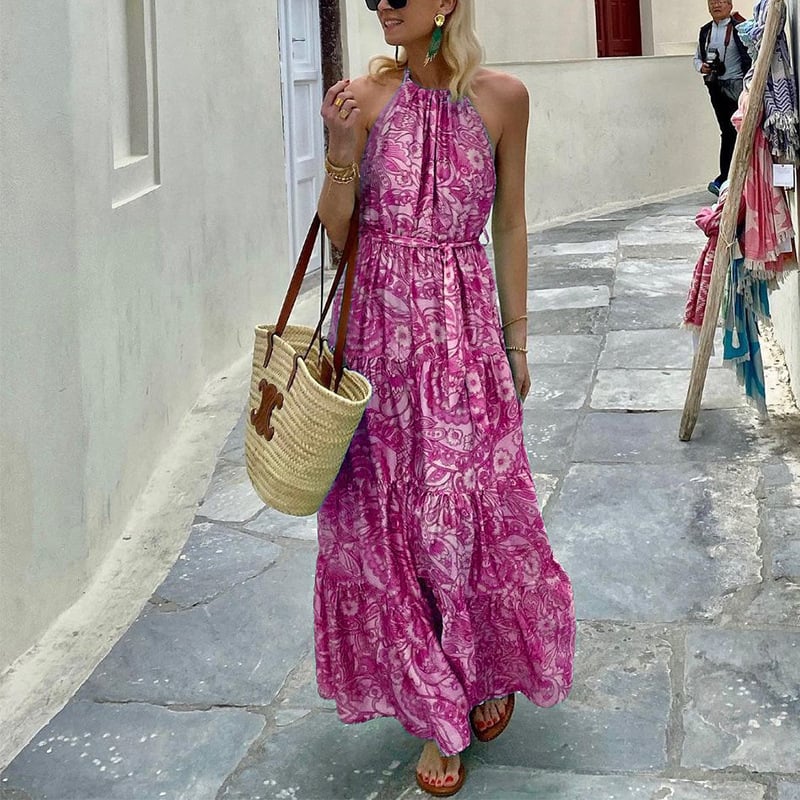 Women's Sleeveless Dress - Cyan