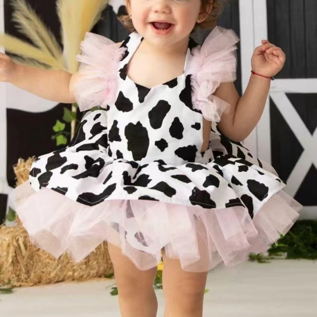 Baby Girl in Tulle Tutu Gown