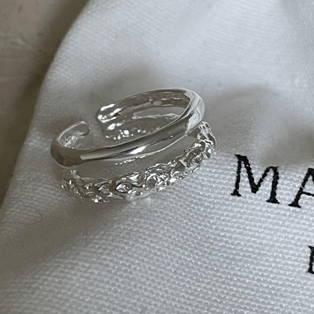 Close-up of Grandmother Green Open Ring