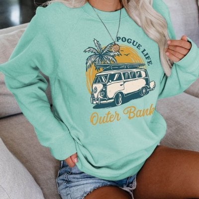 Printed Casual Women's Loose Crew Neck Top Image 7