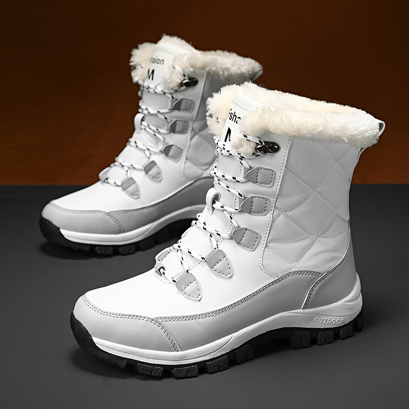 Botas de nieve en acción