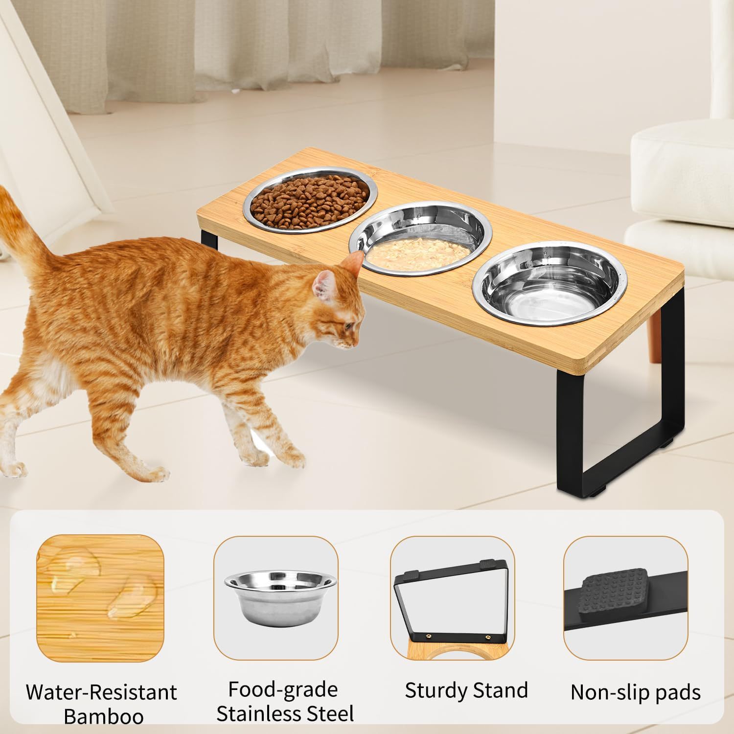 Log Pet Feeding Rack 1