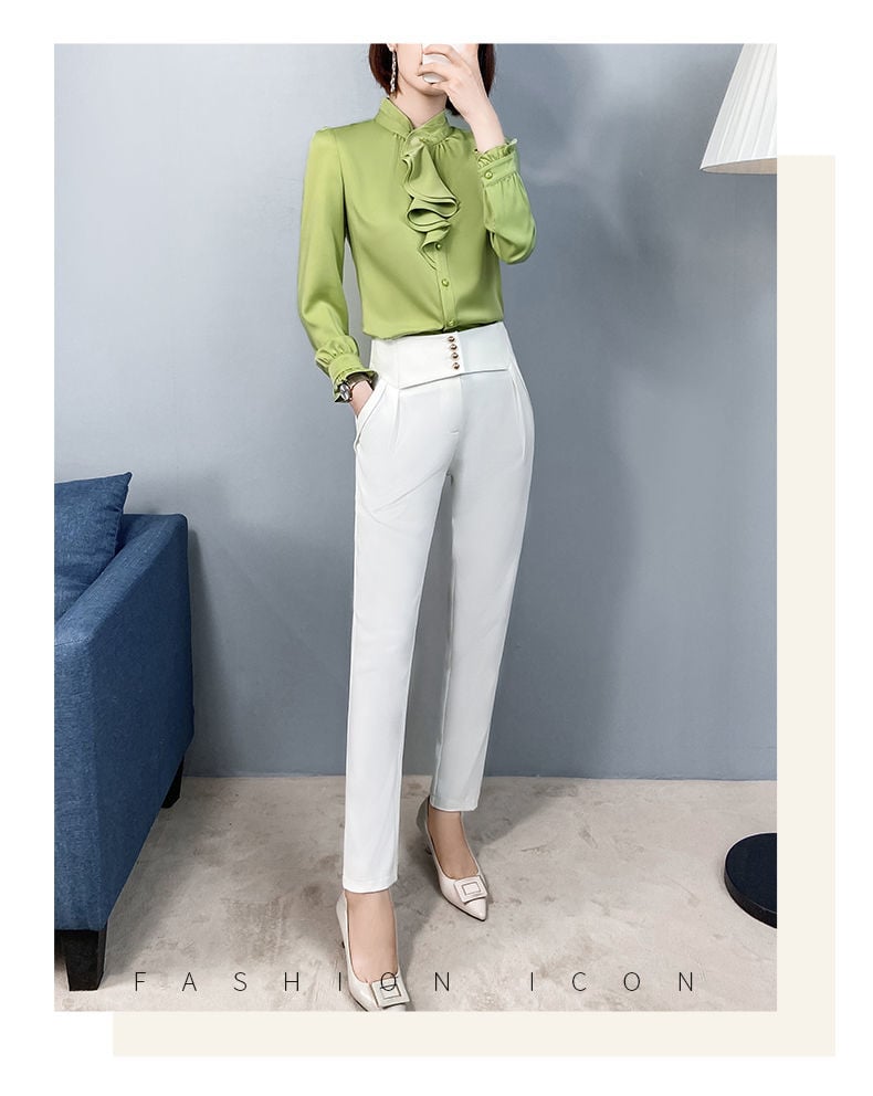 Satin Shirt Green