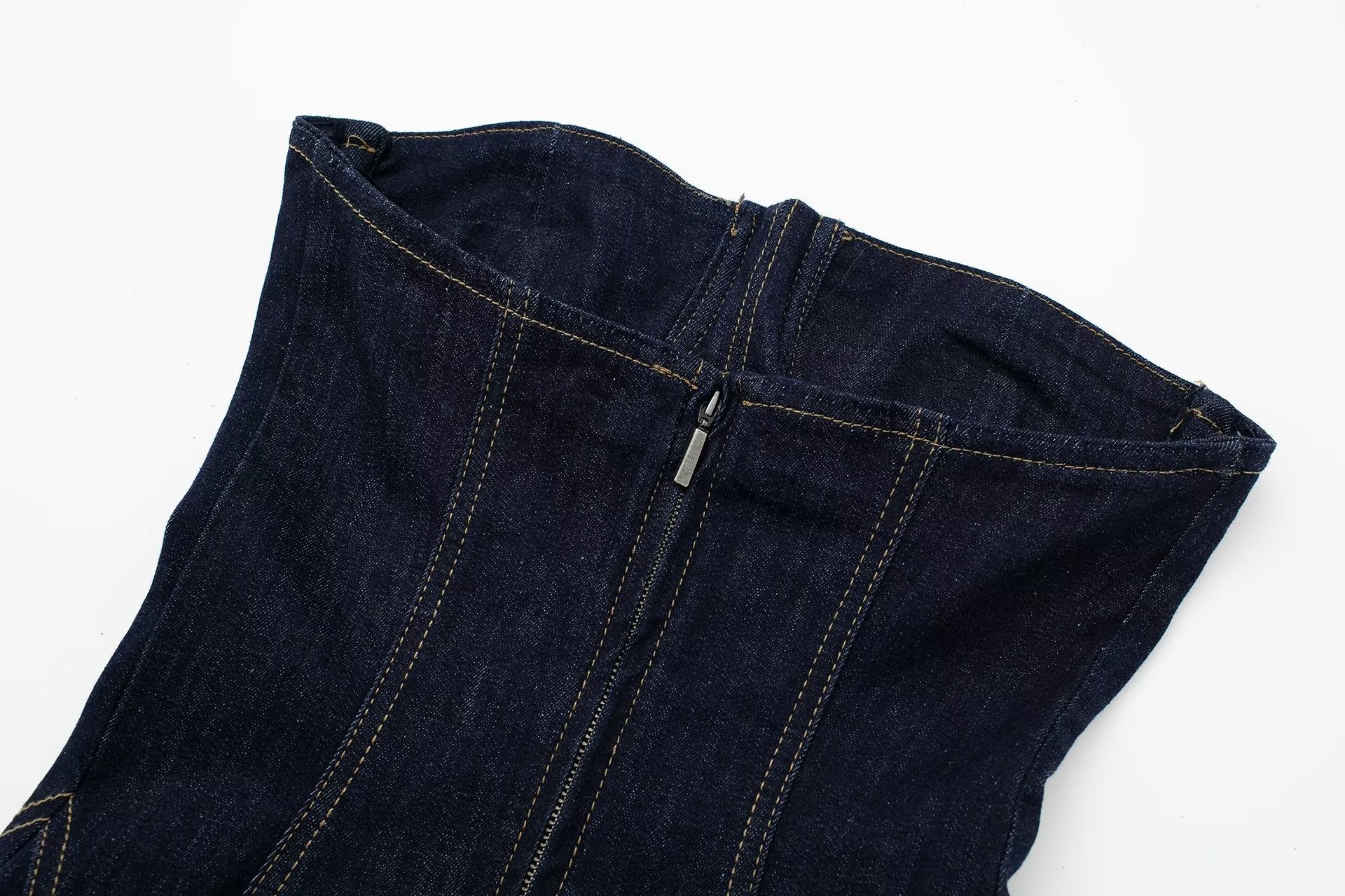 Tube Top Denim Dress Image 10
