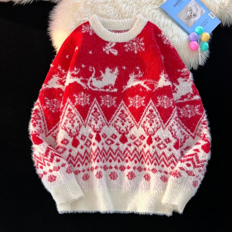 Men's Polyester Warm Sweater in Blue