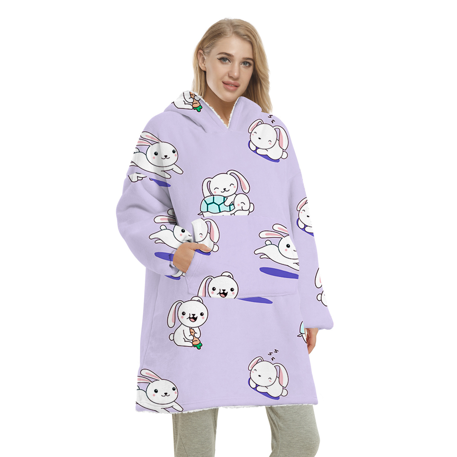 Mink Fleece Blanket Sweater Image 2