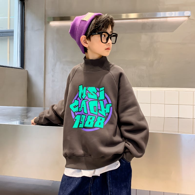 Boys Plus Fleece Sweater Dark Grey