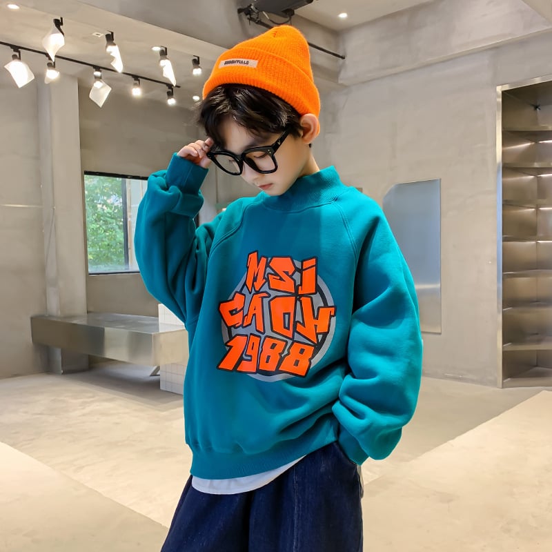 Boys Plus Fleece Sweater in Action