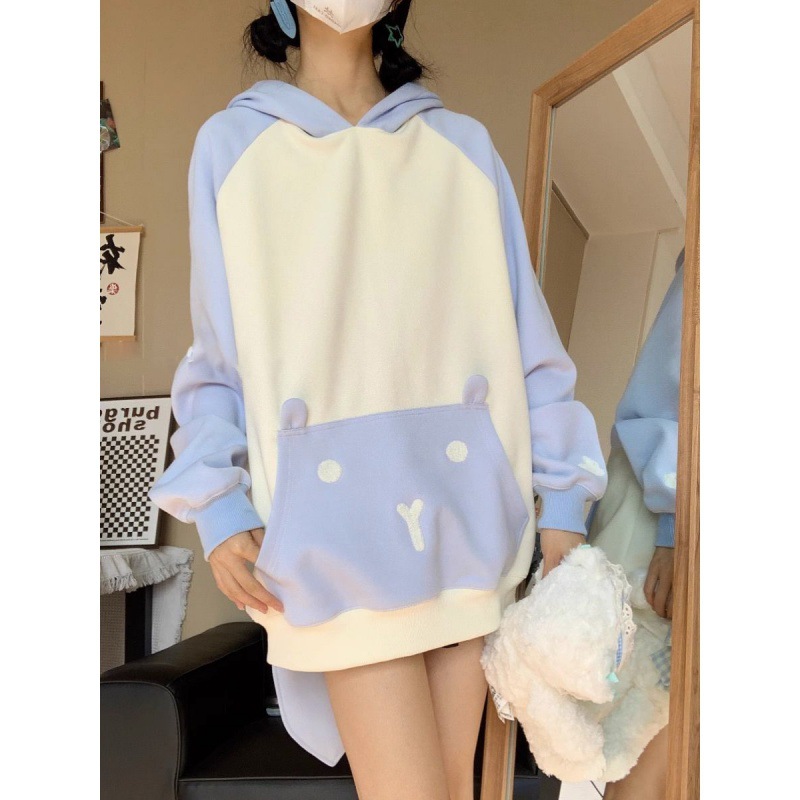 Cute Women's Autumn and Winter Casual All-match Loose Hooded Sweater 7
