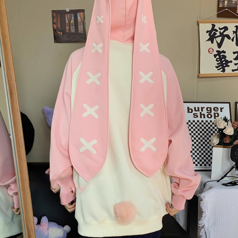 Cute Women's Autumn and Winter Casual All-match Loose Hooded Sweater 6