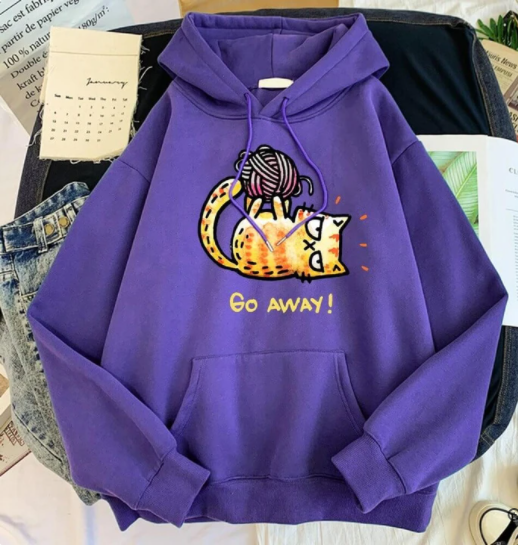 Hooded Sweater in Purple