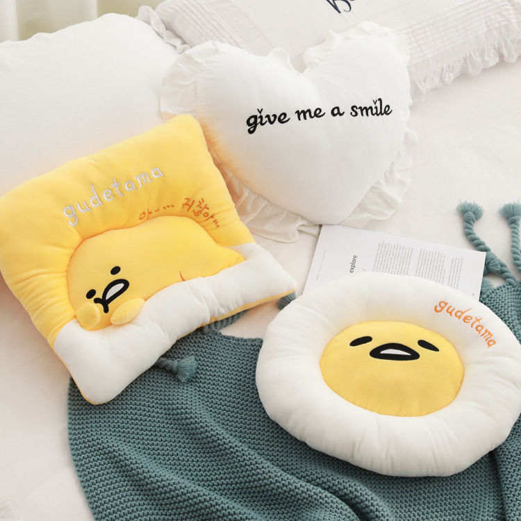 Cartoon Egg Cushion White