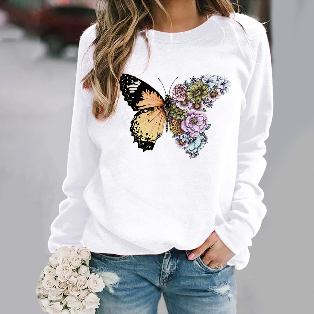 Butterfly Print Sweater