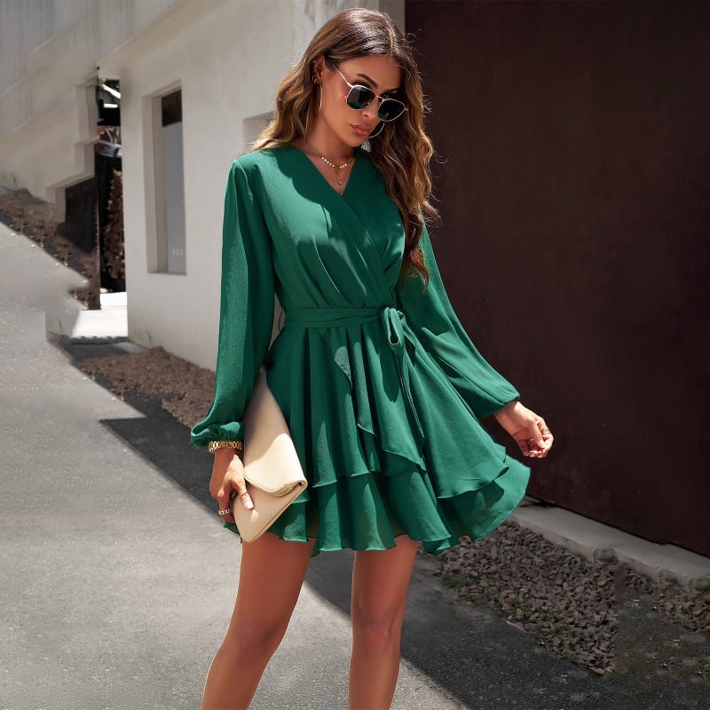 Dress in green color
